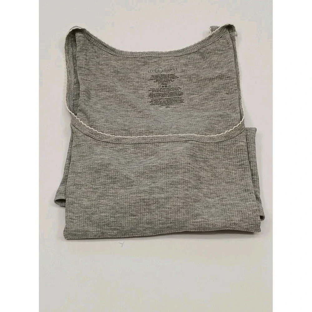 Live2Lounge Women’s 3 Piece Ribbed Cardigan Tank Pant Set, Gray, Size 2XL, NWOT
